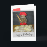 Baker Cat Funny Birthday Card<br><div class="desc">Brighten up any cat lover's birthday with this whimsical and fun feline design!</div>