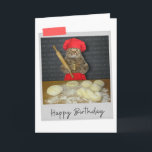 Baker Cat Funny Birthday Card<br><div class="desc">Brighten up any cat lover's birthday with this whimsical and fun feline design!</div>