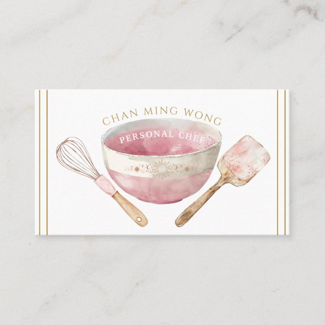 Baker Chef Caterer Business Card (Front)