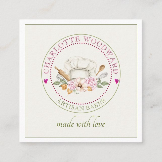 Baker Chefs Hat Business Card (Front)