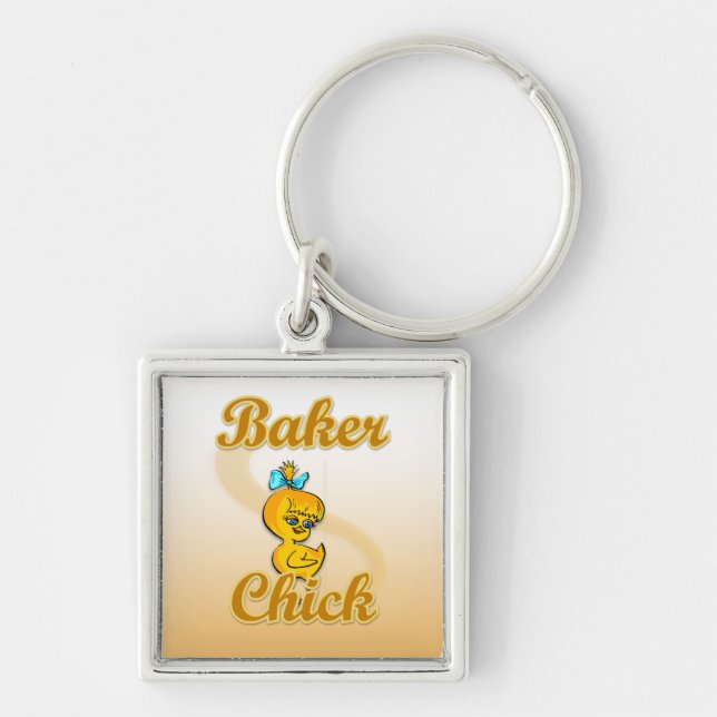 Baker Chick Keychain (Front)