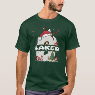 Baker Christmas w Baker Name for funny Xmas T-Shirt