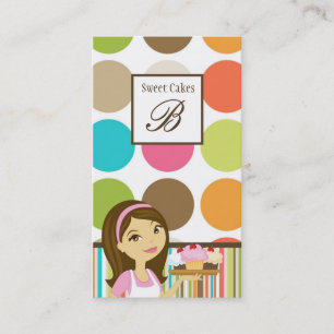 Baker Cup Cakes Bakery Sweet Treats Business Card