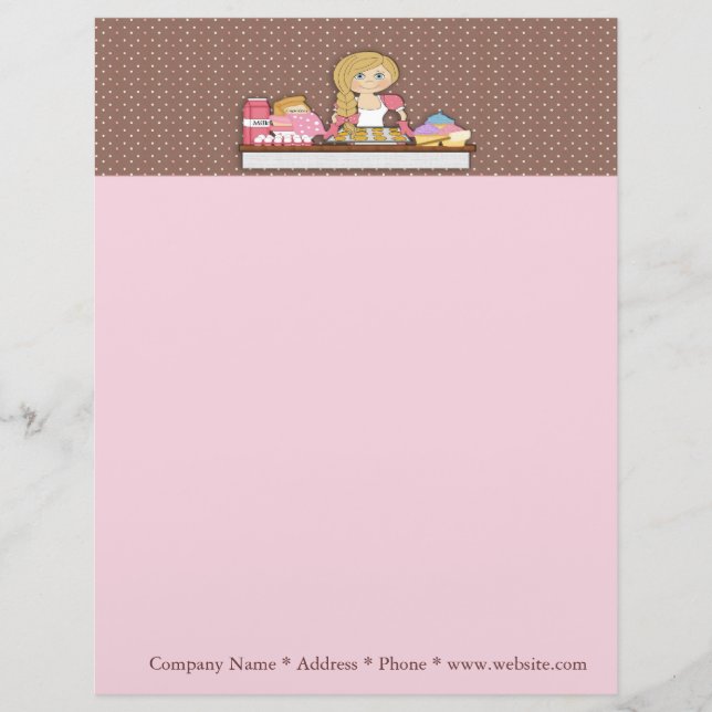 Baker Cupcakes Business Letterhead (Front)