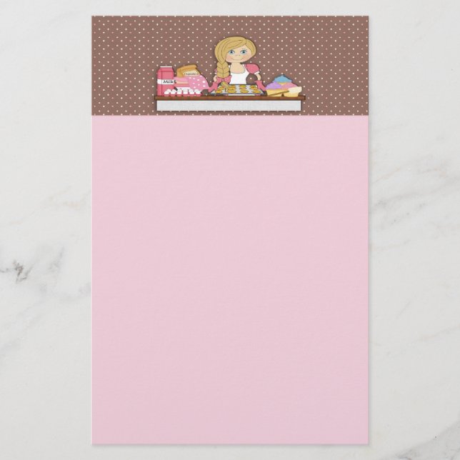 Baker Cupcakes Note Paper (Front)