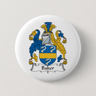 Baker Family Crest 2 Inch Round Button