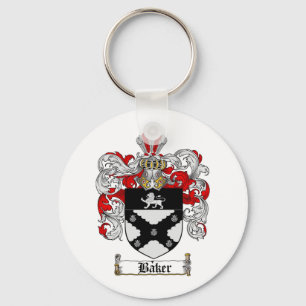 BAKER FAMILY CREST -  BAKER COAT OF ARMS KEYCHAIN