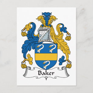 Baker Family Crest Postcard