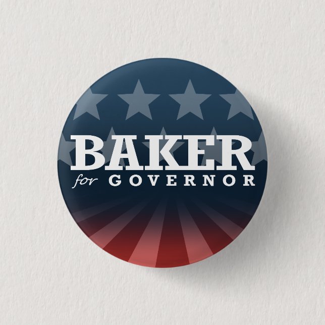 BAKER FOR GOVERNOR 2014 1 INCH ROUND BUTTON (Front)