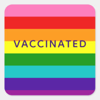 Baker Gay Pride Flag Rainbow Stripe Vaccinated