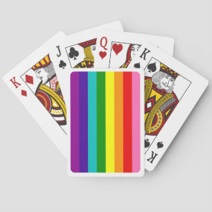 Baker Gay Pride Flag Rainbow Vertical Stripe Playing Cards