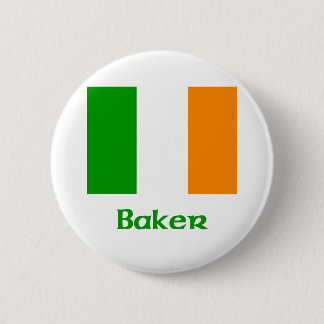 Baker Irish Flag 2 Inch Round Button