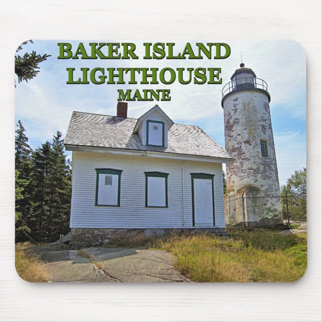 Baker Island Lighthouse, Maine Mousepad (Front)