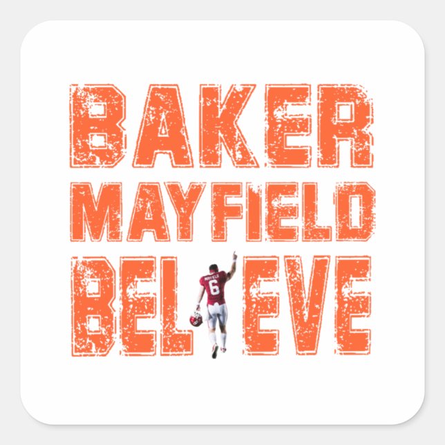 Baker Mayfield Essential Cool T-shirt  Essential Square Sticker (Front)