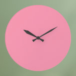 Baker-Miller Pink Solid Color Large Clock<br><div class="desc">Baker-Miller Pink Solid Color</div>