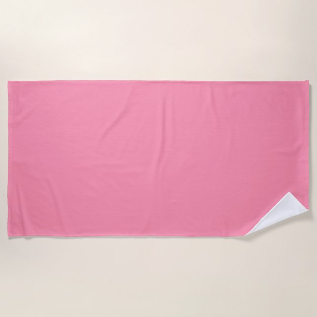 Baker-Miller pink (solid colour) Beach Towel (Front)