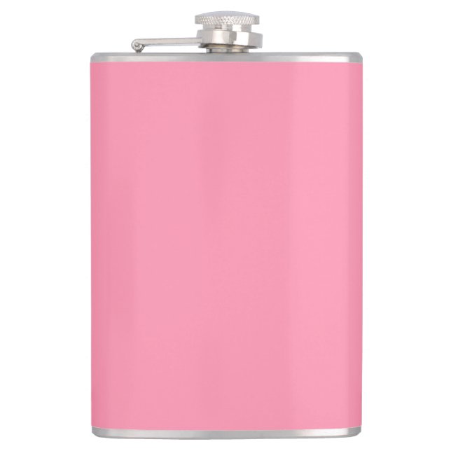 Baker-Miller pink (solid colour) Hip Flask (Front)