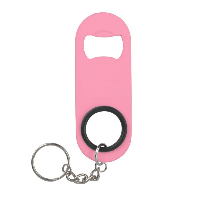 Baker-Miller pink (solid colour) Keychain Bottle Opener (Front)