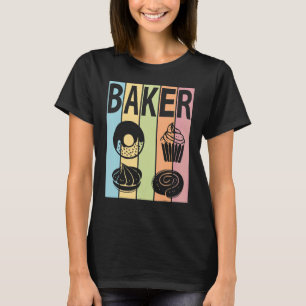 BAKER PASTEL COLORS DESSERTS PASTRY CHEF BAKING    T-Shirt