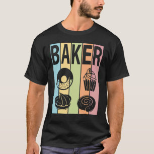 BAKER PASTEL COLORS DESSERTS PASTRY CHEF BAKING    T-Shirt