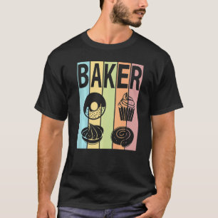 BAKER PASTEL COLORS DESSERTS PASTRY CHEF BAKING T T-Shirt
