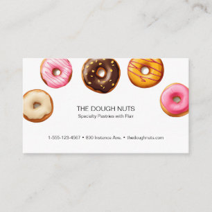 Baker Pastries Doughnuts Business Card