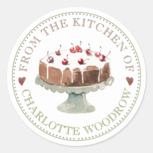 Baker Pastry Chef Cake Food Label Sticker