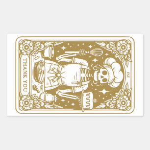 Baker Pastry Chef Gold Product Sticker