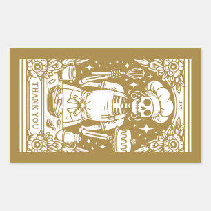 Baker Pastry Chef Gold Product Sticker