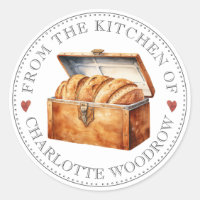 Baker Pastry Chef Homemade Bread Food Label 