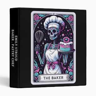 Baker Pastry Chef Tarot Theme Black Binder