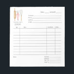 Baker Pastry Chef Watercolor Baking Invoice Pad<br><div class="desc">Floral rolling pin baker's invoice pad in watercolor and script type. "Made with love" saying.</div>