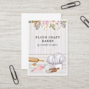 Baker Pastry Chef Watercolor Baking Tools Business Business Card