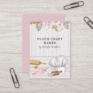 Baker Pastry Chef Watercolor Baking Tools Business Business Card