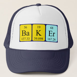 Baker periodic table name hat
