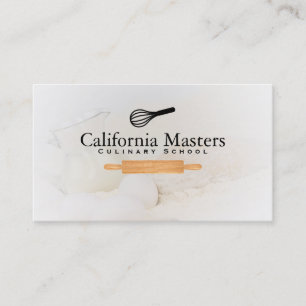 Baker   Rolling Pin and Whisk Business Card