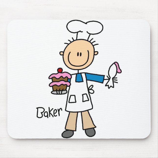 Baker Stick Figure Mousepad (Front)