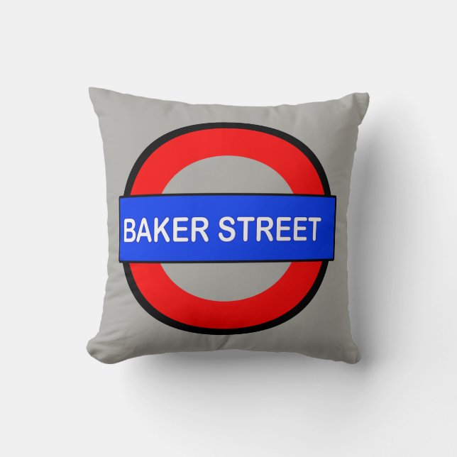 Baker Street Throw Pillow (Front)