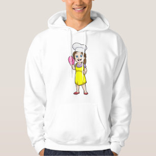 Baker with Cooking apron & Oven gloves Hoodie