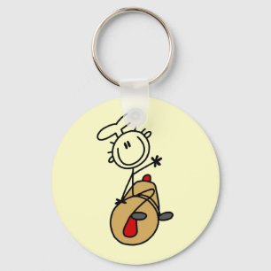 Baker With Rolling Pin Keychain