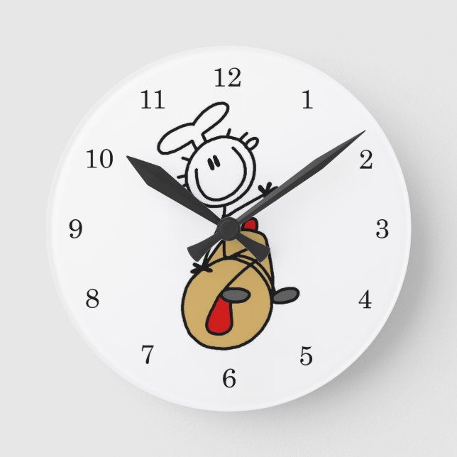 Baker With Rolling Pin Round Clock (Front)