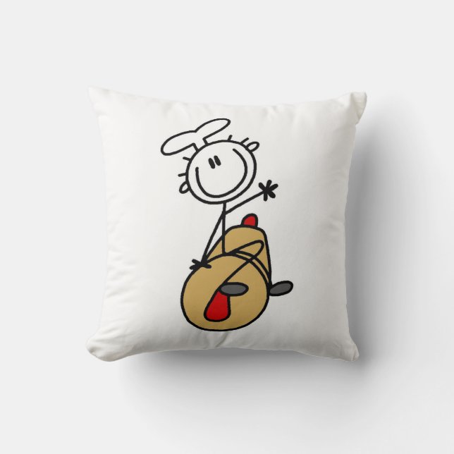 Baker With Rolling Pin Throw Pillow (Front)