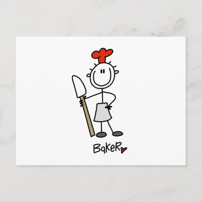 Baker With Scraper Postcard (Front)
