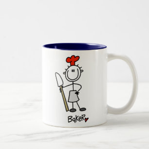 Baker with Scraper Two-Tone Coffee Mug