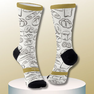 Bakers bake bread and pastries, Thanksgiving Socks