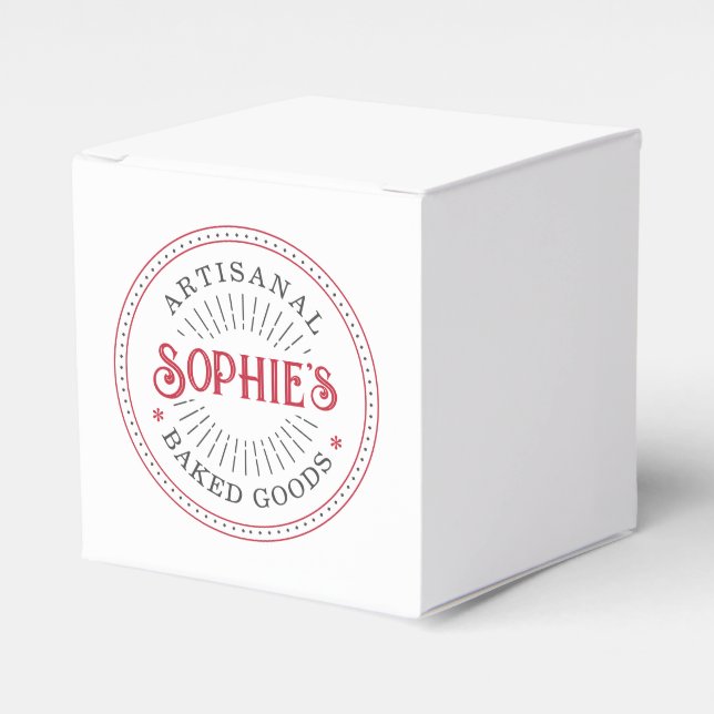 Baker's Bakery Logo Product  Favor Box (Front Side)