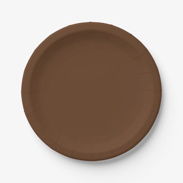 Baker's Chocolate-Coloured Paper Plates (Front)