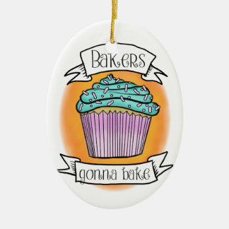 bakers gonna bake ceramic ornament