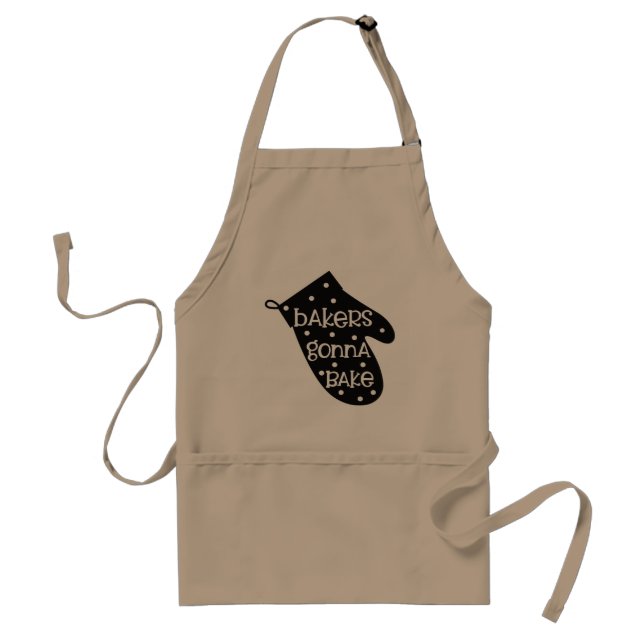 Bakers Gonna Bake Oven Mitt Funny Gift Standard Apron (Front)