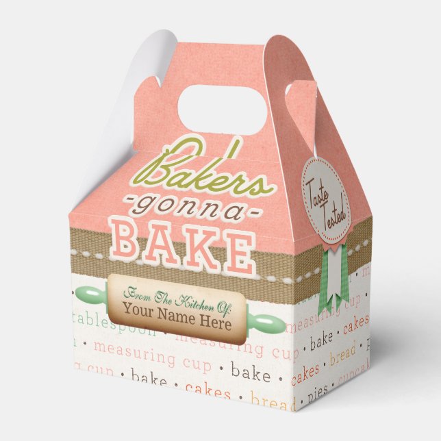 Bakers Gonna Bake Personalized Favour Boxes (Front Side)